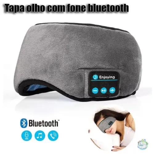 Tapa Olho Bluetooth Fone De Ouvido Máscara Dormir Meditar