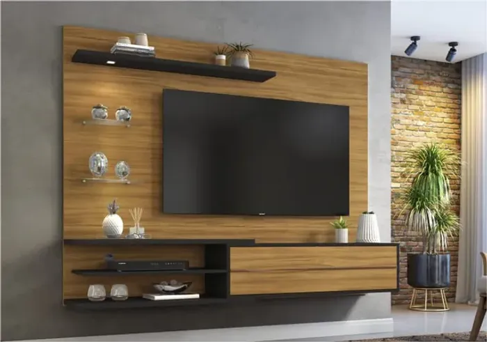 Painel para 60polegadas nogal preto