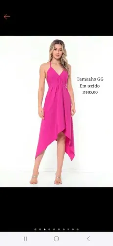 Vestido festa tamanho GG em tecido, um vestido e várias opções a serem feitas 