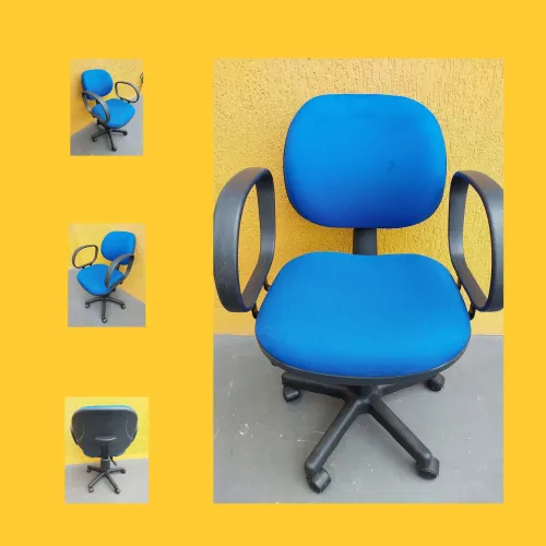 Cadeira escritorio azul Royal