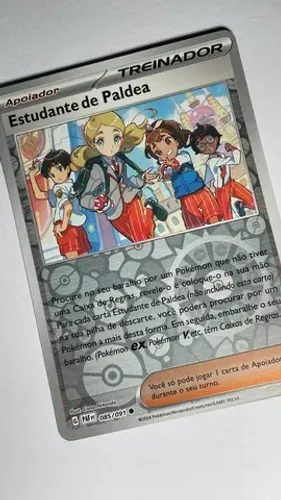 Destinos de Paldea lote 3 cards - Noêmia (082/091) Artazon (076/091) Estudante de Paldea