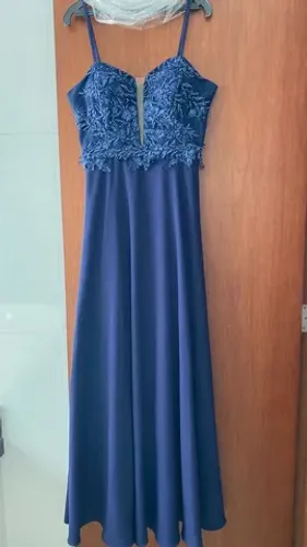 Vestido azul de formatura 