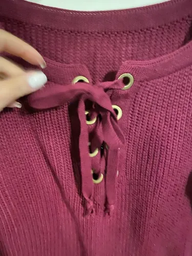 Blusa de malha vinho M