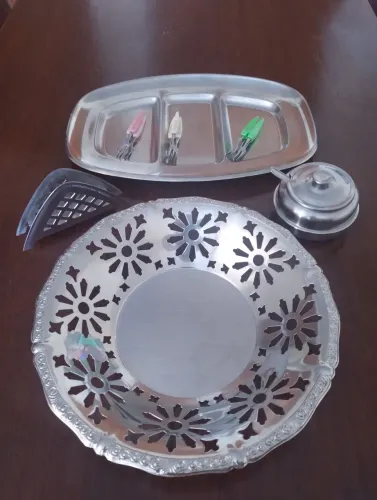 Kit para mesa em inox 