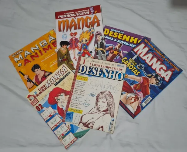 Kit Livros Curso de Desenho e Mangá