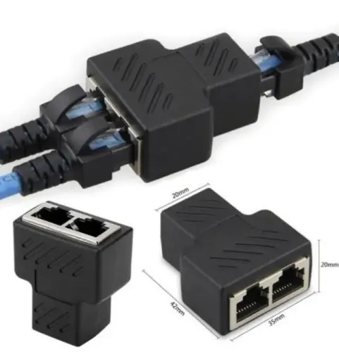 DUPLICADOR DE REDE RJ45, EXTENSOR DE CABO DE REDE  
