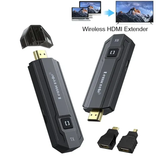 Transmissor e Receptor de Vídeo HDMI Wireless Sem Fio 1080P 60Hz até 50 M - Lemorele P20 