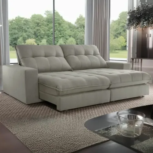 sala sofa retratil e reclinavel de 5 lugares 