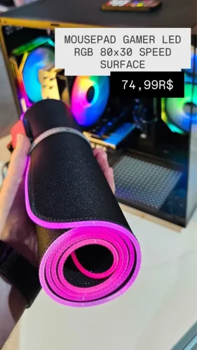 MOUSE PAD GAMER 80x30 LED RGB