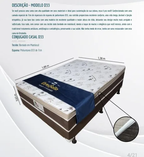 Cama box D33 casal levo hoje