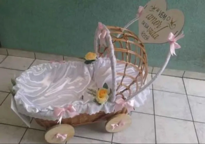 Carrinho de Vime para casamento