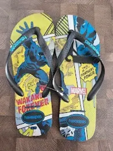 Chinelo Havaianas Marvel Tamanho 45-46 Novo Pantera Negra Wakanda Forever
