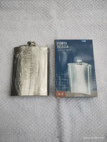 Cantil De Bolso Inox 230 Ml Porta Bebidas (Leia todo o anúncio)
