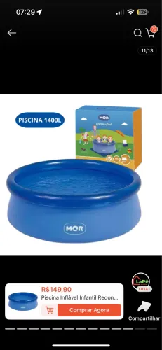 Piscina 1400 litros 
