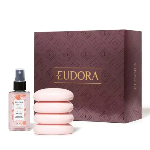 Kit Presente Dia das Mães Frutas Vermelhas: Spray Corporal + Sabonete em Barra Eudora 