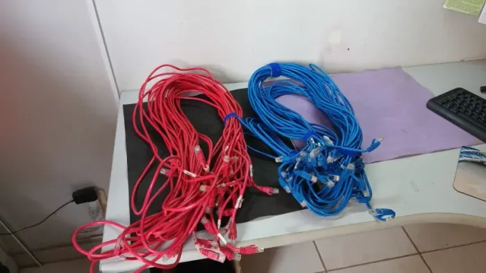 PACOTE CABOS DE REDE CAT 5e 2.5 mts