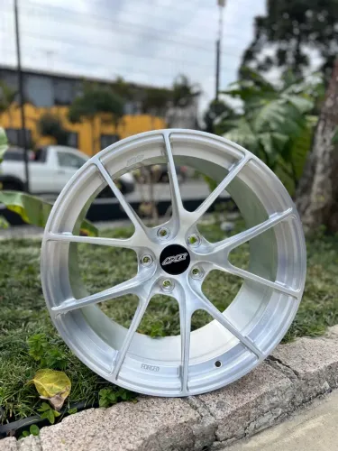 Jogo De Rodas Apex P/ M3 Aço Escovado 5x120 - 19x9 e 19x10,5 Offset 29/40