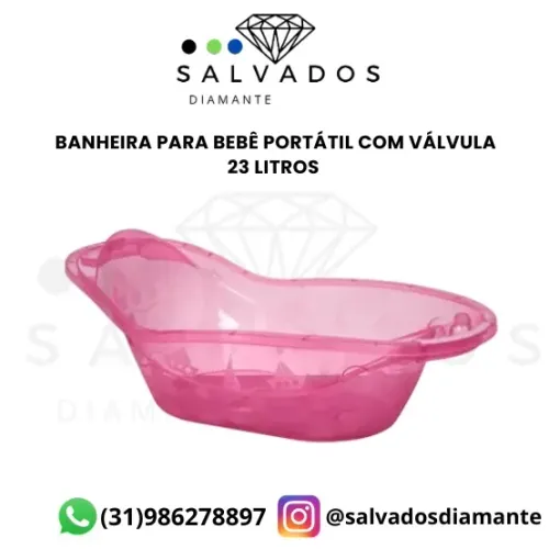 Banheira para bebê portátil 23 Litros com válvula - NOVA