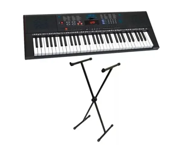 Kit  Teclado Spring New TC161 Bivolt 61Teclas + Suporte X10sp