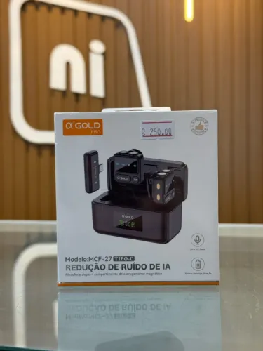 Microfone s/ Fio Duplo Tipo C - Redução de ruído IA (Inteligência Artificial)