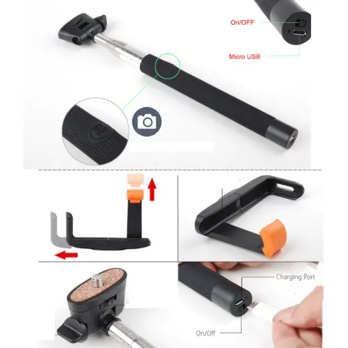 Bastão e tripe para selfie bluetooth