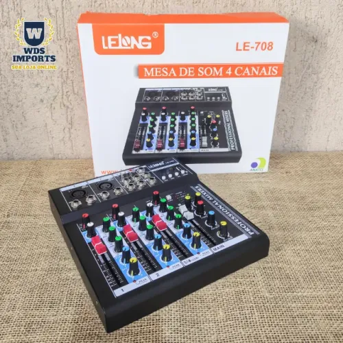 Mesa de som 4 canais Profissional