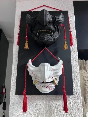 Quadro mascaras mempo japonesas