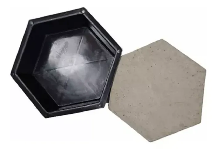 Pacote Com 10 Formas Plásticas Para Produção de Paver Bloquete Sextavado 30x30x8cm