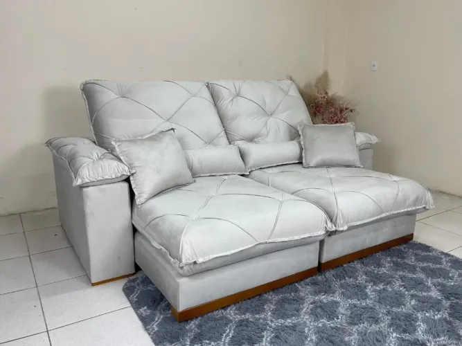 Sofá Retrátil e Reclinável Eros 2.50m  l65