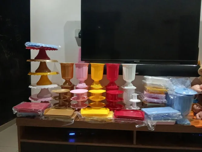 Kit decoração mesa 11 pecas de festa na caixa