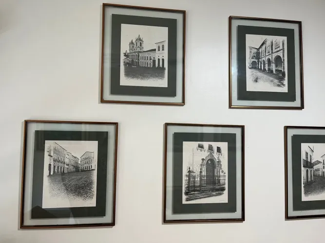 5 Gravuras de Hugo Leal emulduradas