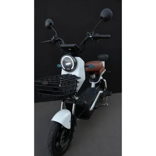 ? E-BIKE ATTACK 800W ? BRANCA + BANCO TERRACOTA ?