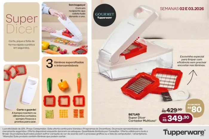 Super Dicer Cortador Multiuso Tupperware 