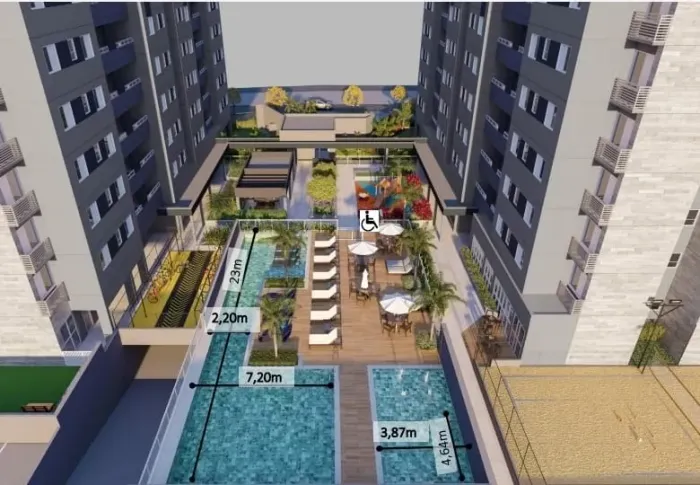 APARTAMENTO 2 QUARTOS COM VARANDA - PALMARES