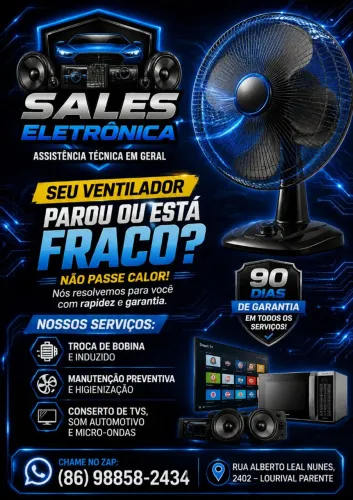 `Conserto de Ventilador, TV e Micro-ondas - Sales Eletrônica