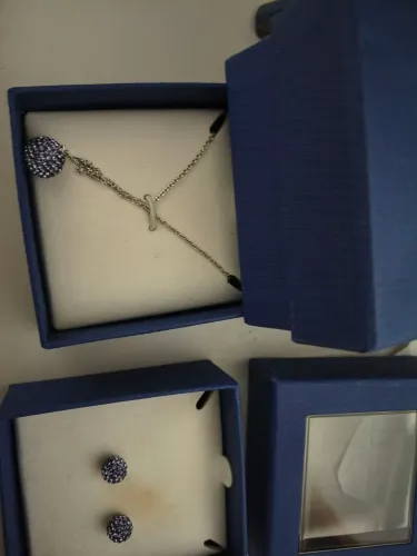 Conjunto colar e brincos Swarovski