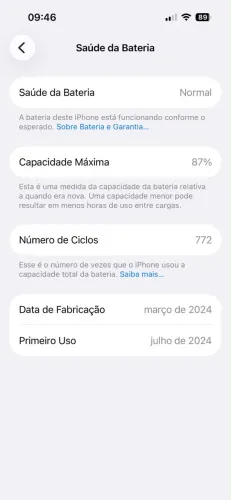 iPhone 15 Azul Completo | Caixa Original + Cabo Original