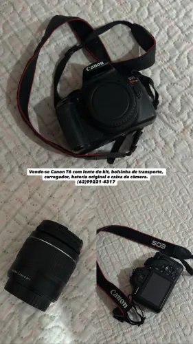 Cânon t6 + lente do kit 