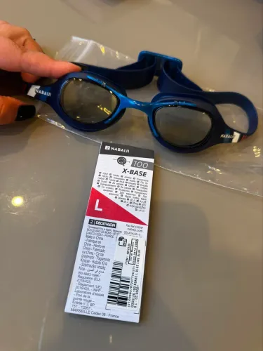 Kit Natação Adulto Decathlon Nabaiji - Óculos X-Base L + Touca Extra Volume Silicone NOVO