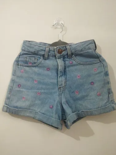 Short mom jeans estampado Tam 34