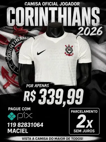 Camisa do corinthians modelo 2026 jogador