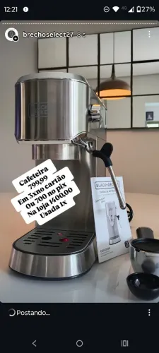 Cafeteira semi profissional Black Decker nova