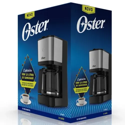 Cafeteira Oster Inox, 1,2L, 110V - Cubro qualquer oferta