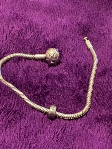 Pulseira Pandora Moments Com Corrente Cravejada Em Prata Esterlina 18 Cm