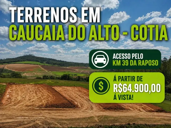 Aceitamos veículo! Terrenos em Cotia