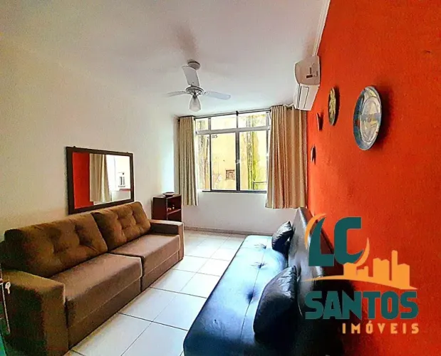 APARTAMENTO MOBILIADO PARA LOCAÇÃO NO BOQUEIRÃO | PRÉDIO FRENTE MAR | 67 m² | SANTOS/SP