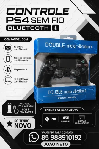 Controle Ps4/smartv/celular Bluetooth 