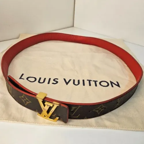 Cinto Louis Vuitton Monogram Reversível Vermelho 110cm