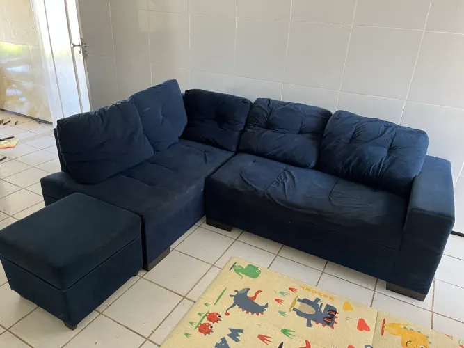 Sofá de canto com chaise 6 lugares