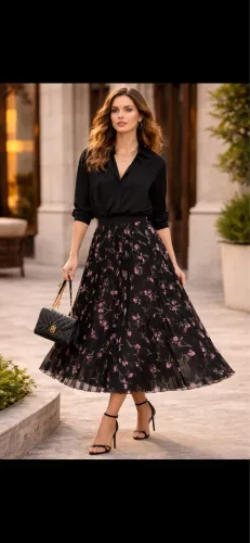 Saia plissada da marca H&M tamanho 36
